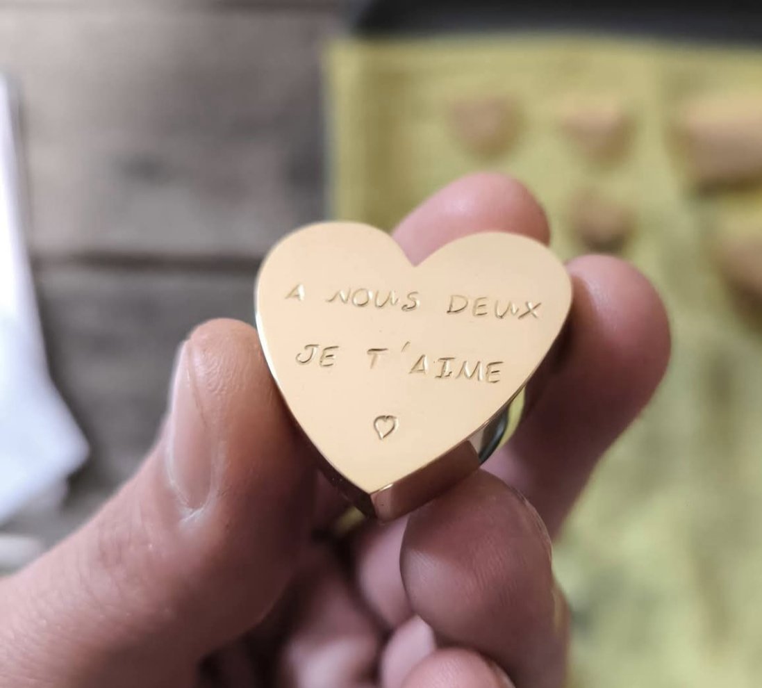Coeur en or nordique à personnaliser - Image 2