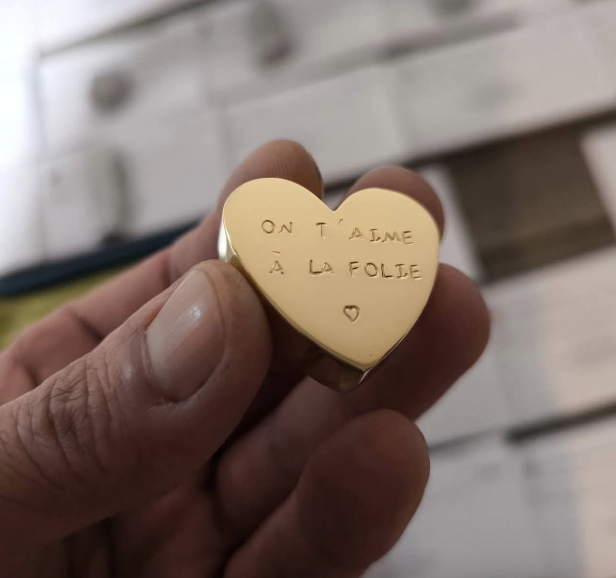 Coeur en or nordique à personnaliser - Image 3