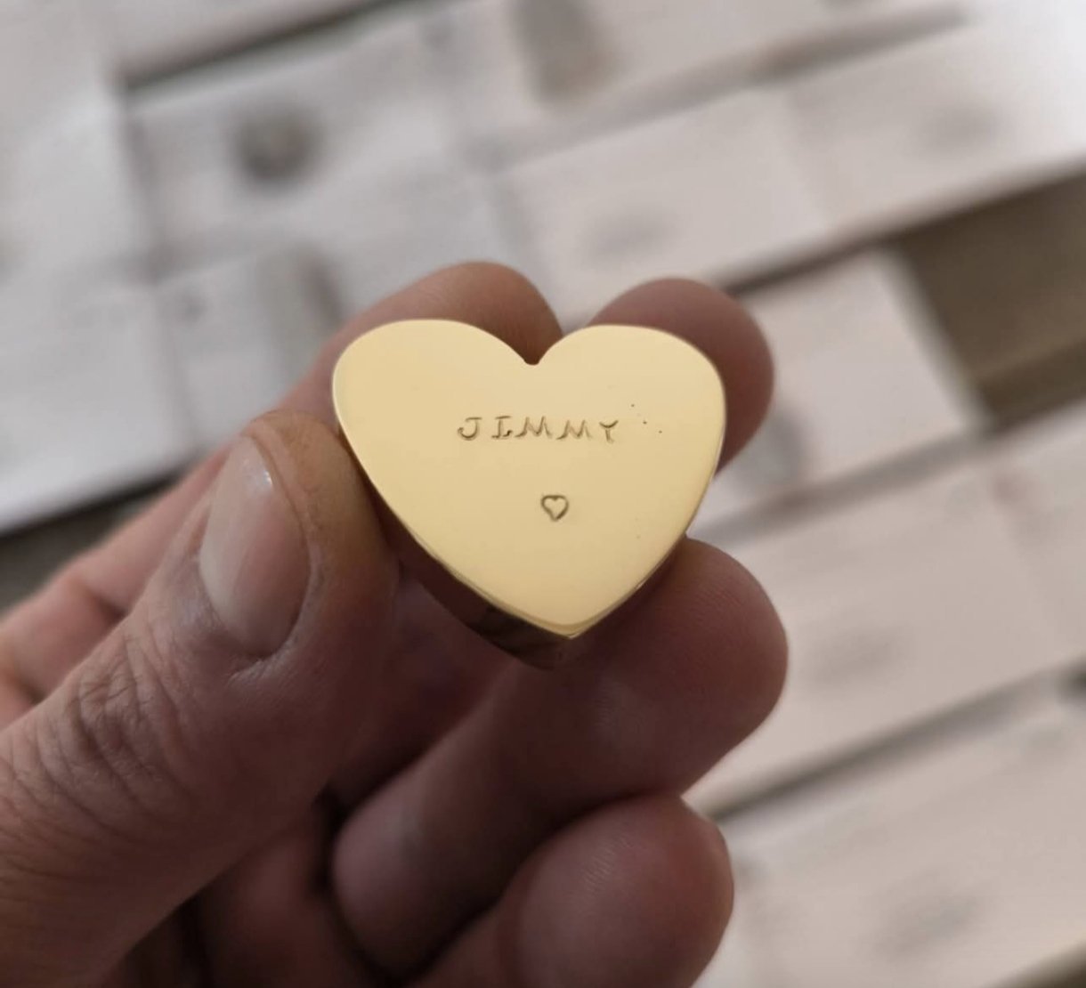Coeur en or nordique à personnaliser - Image 6