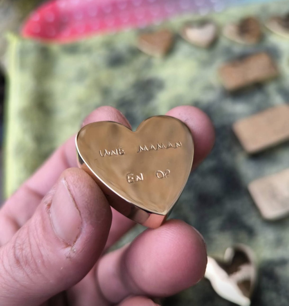 Coeur en or nordique à personnaliser - Image 3